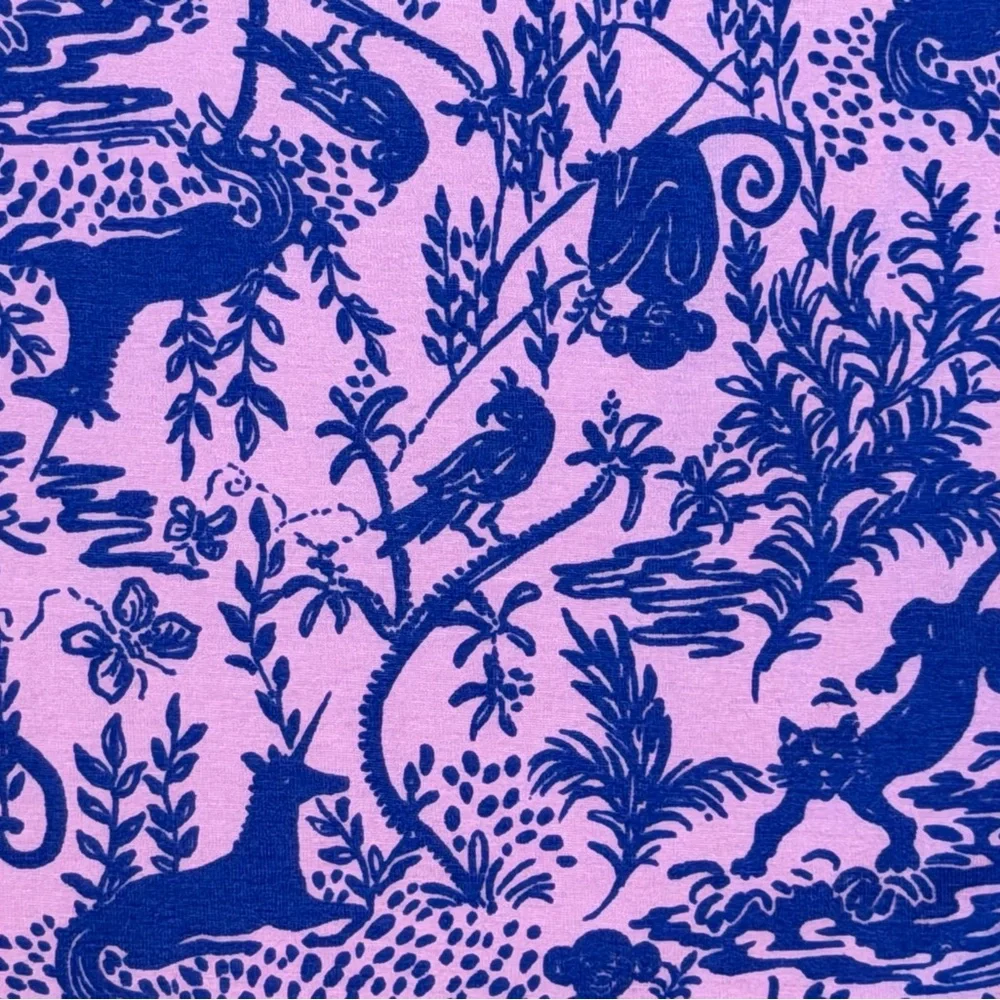 Lilly Pulitzer Girls UPF 50+ Mini Ruffled Sophie Dress XL (12/14) Lilac Safari